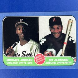 Michael Jordan and Bo Jqckson Baseball Card 