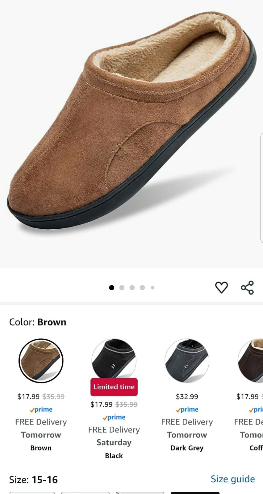 Men's Slipper Size 15/16