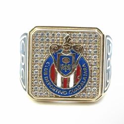 Men’s 14k Yellow Gold CZ Cubic Zirconia C.D. Guadalajara Insignia Ring Size 10 GP3120257