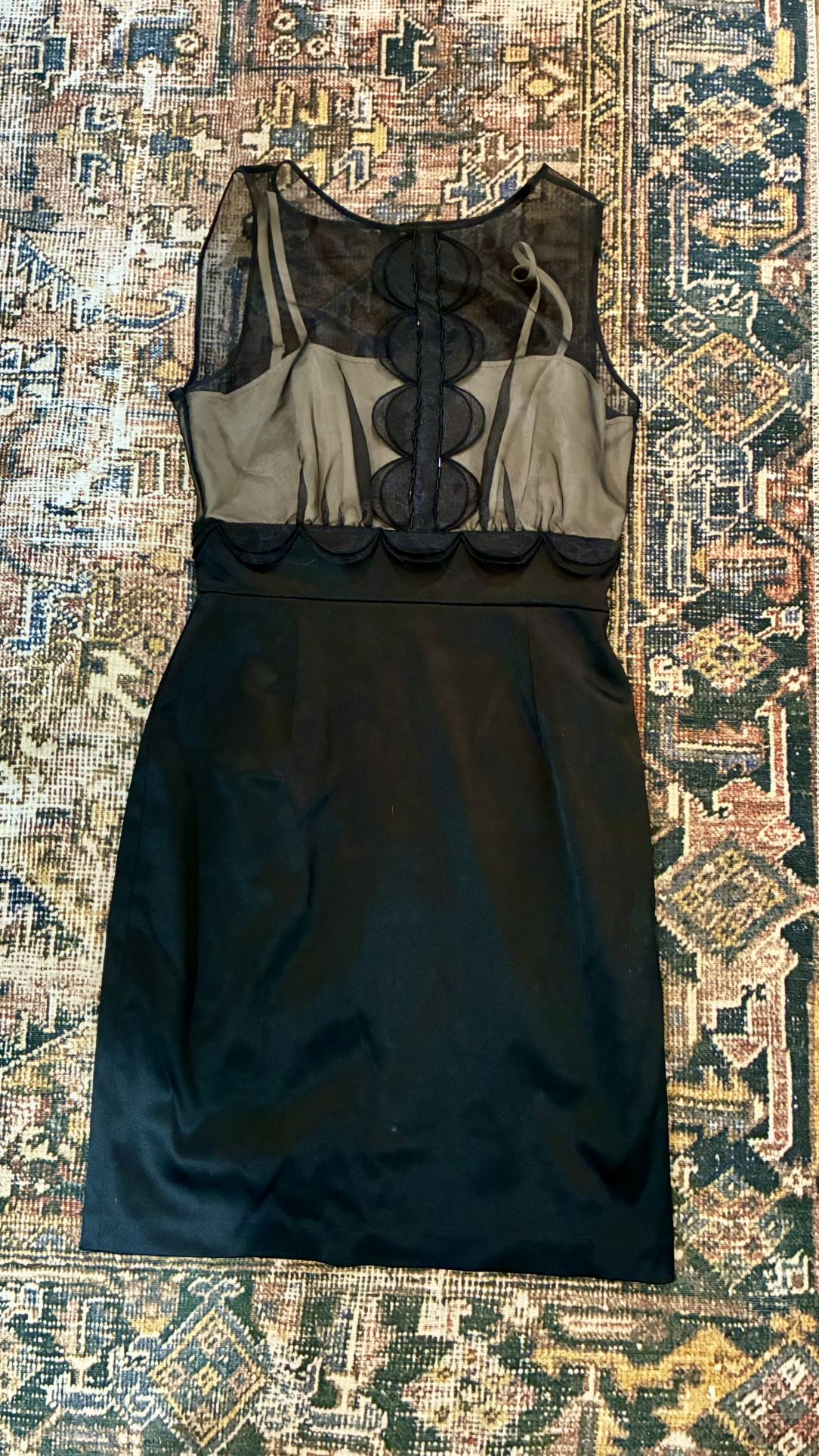Max & Cleo Size 6 Black Dress - Empress Waistline Beaded, Mint Condition