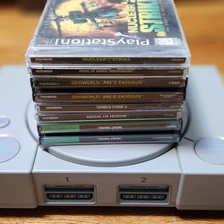 Playstation 1 System With 6 Games PS1