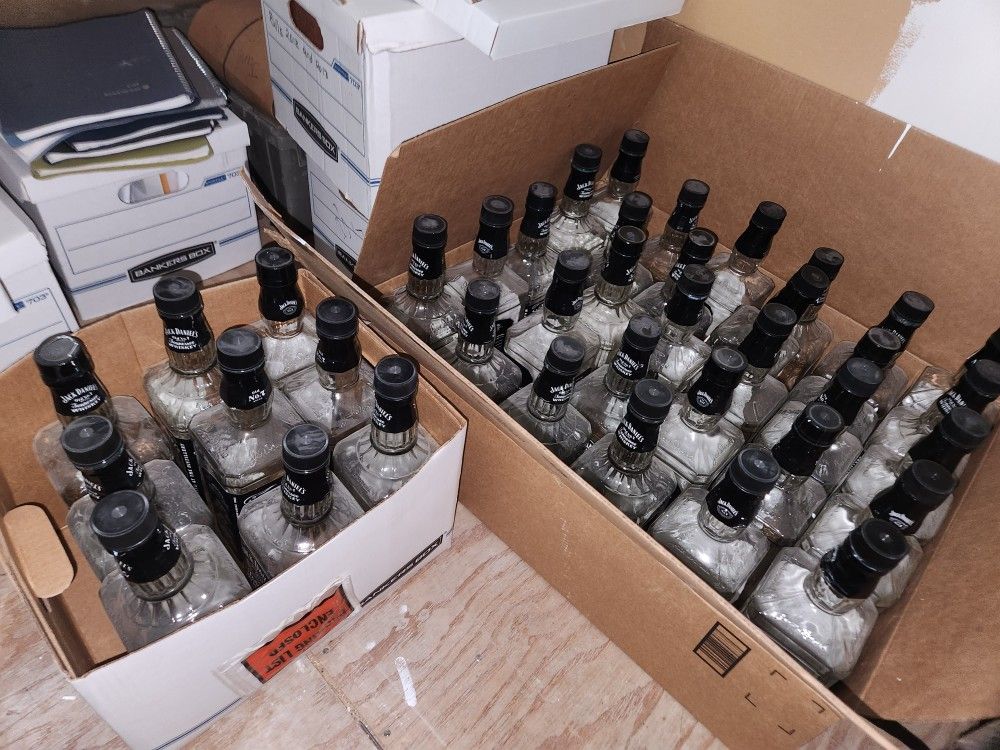 Jack Daniels Bottles Empty 1.75 Lot Of 45