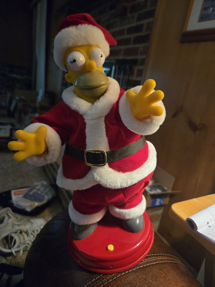 Talking And Dancing Homer Simpson Santa Claus