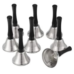 24 Cute Little Silver Hand Bells