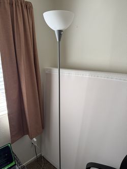 Silver Floor Lamp Torchiere with White Shade - Target