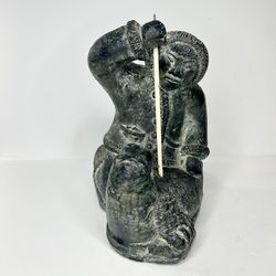 Large Soapstone Carving By The Wolf Sculptures Co. A Wolf Original WE, Made...