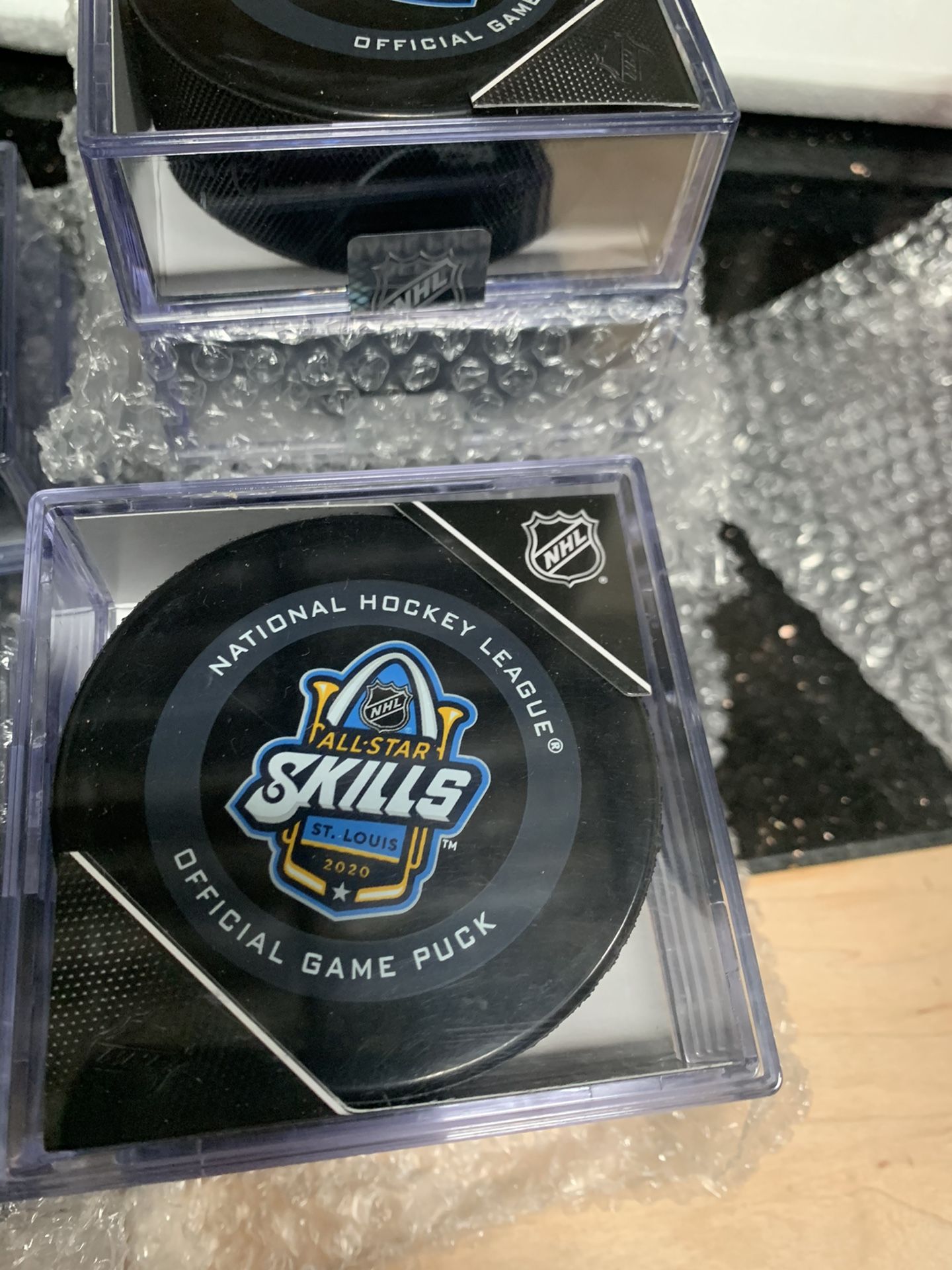 Various NHL pucks available. Most from special events stadiums series, all stars etc.