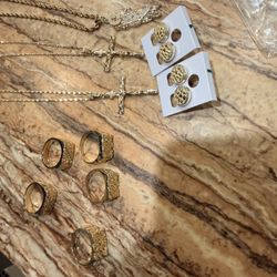 Gold Plated  Rings ,earrings ,chains 