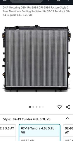 2007 Toyota Tundra 5.7 V8 Radiator Brand New