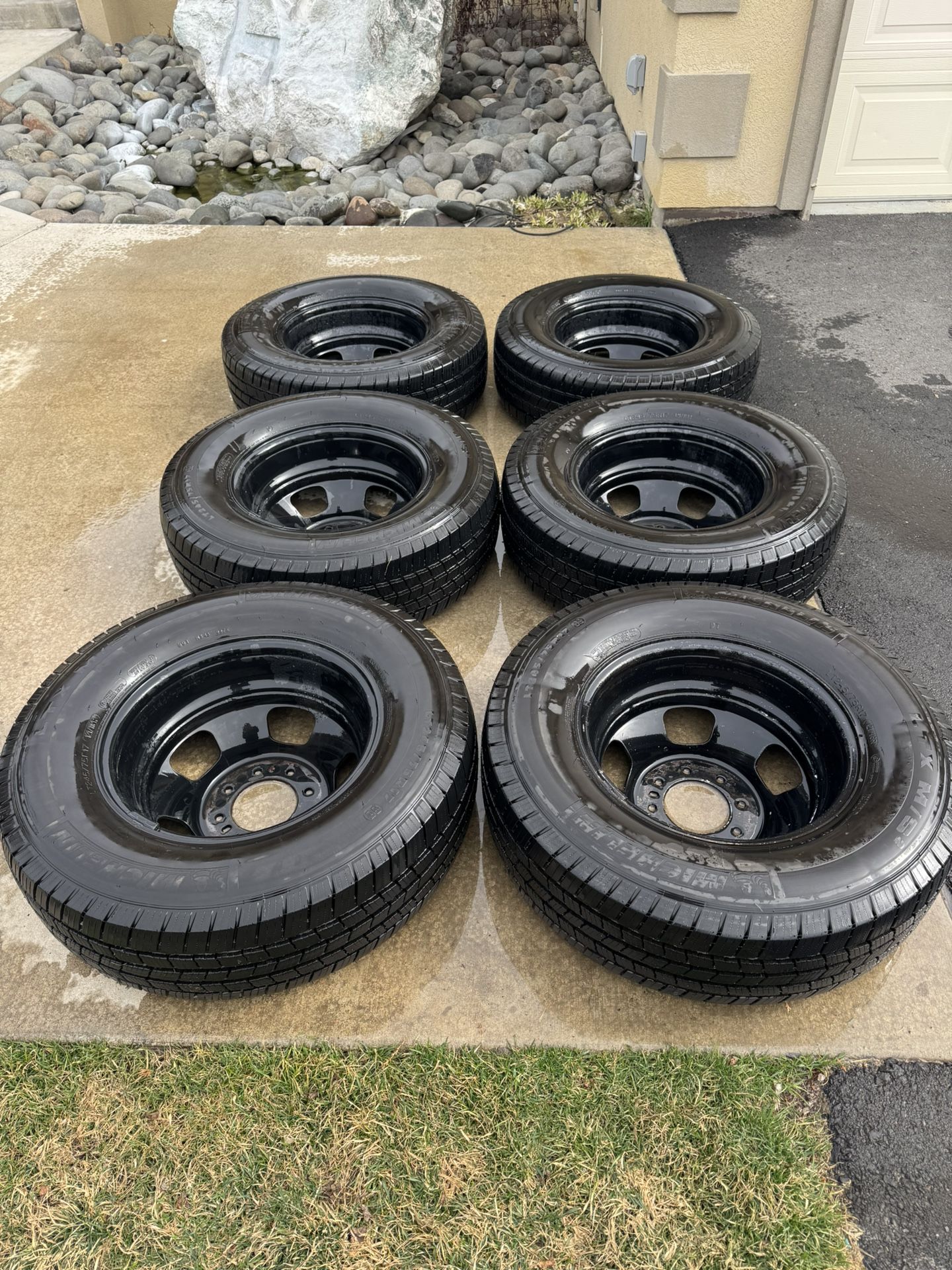 8x6.5 Wheels And Tire Dually Full Set