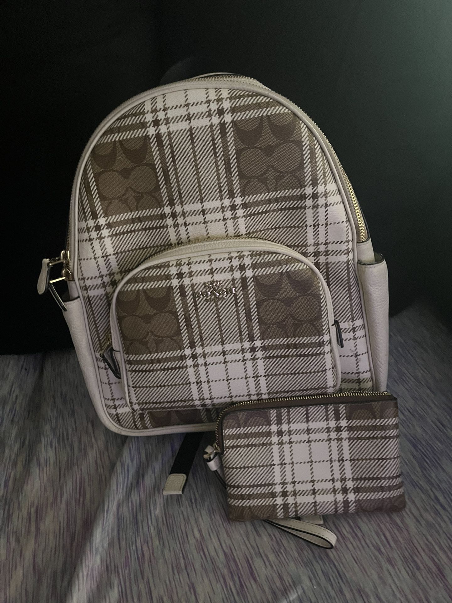 Coach Backpack and Matching Wristlet