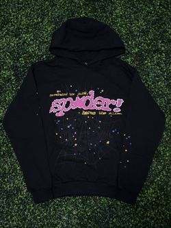 Sp5der P*NK Black Hoodie V2