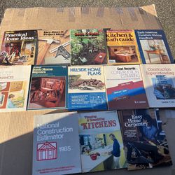 Lot of 13 Construction Repair Carpentry Home Kitchen Bath Furniture Making Books