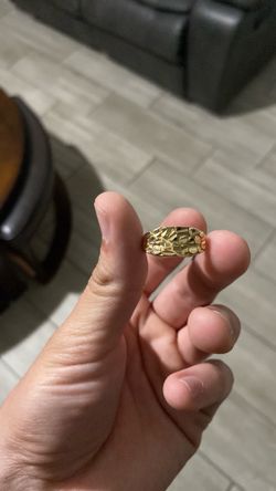 14kt gold nugget ring