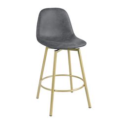 Open Box Homy Casa CHAR-CS001 Charcoal Bar Stool "18.7'' x 19.61'' x 37.8''" Modern Upholstered Seating