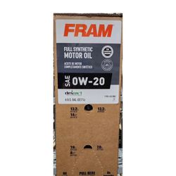 FRAM 0x20 Full Syntethic Oil.
6 Gallon Box. 
