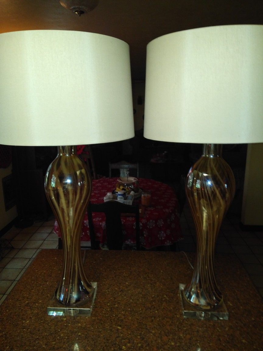 Matching Glass Lamps