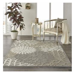 Nourison Aloha Indoor/Outdoor Natural 5'3" x 7'5" Area Rug, (5x7)
