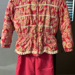 Cute Pink Kids Size 5 Snow Suit