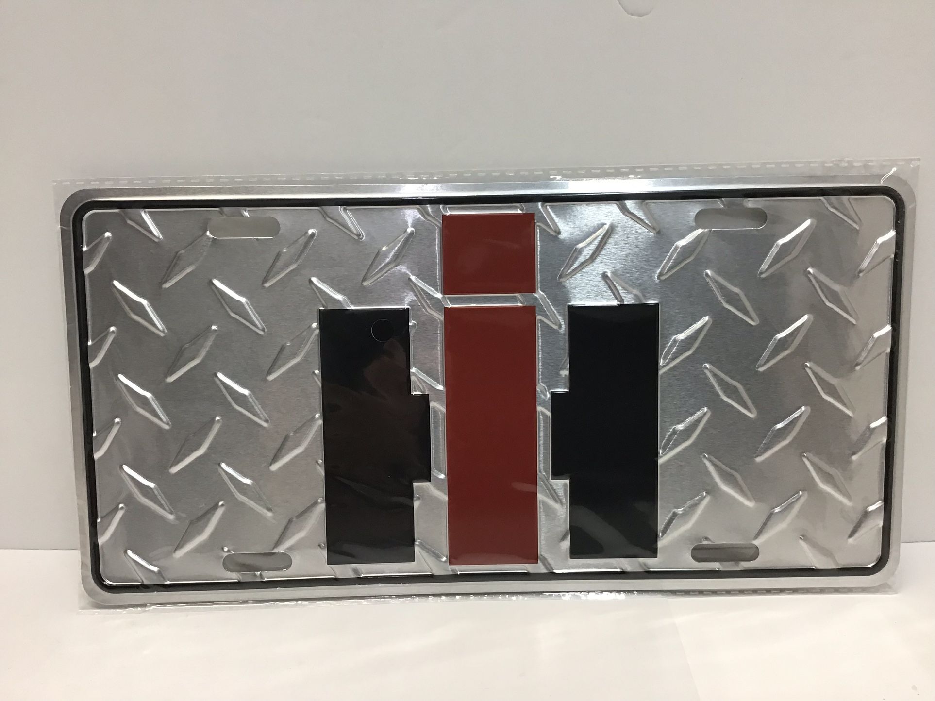 IH International Harvester Metal diamond plate License plates, new 6”x12”