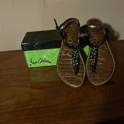 Sam Edelman Black Embelished Sandals