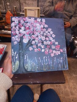 Original Flower Blossom Acrylic Paintng