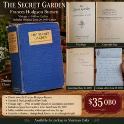 Vintage The Secret Garden Hardcover – Grosset & Dunlap – 1959 or Earlier – $35 OBO