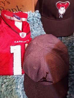 Boys Cardinals jersey   & Jordan jump man  hat  & Diamond back hat