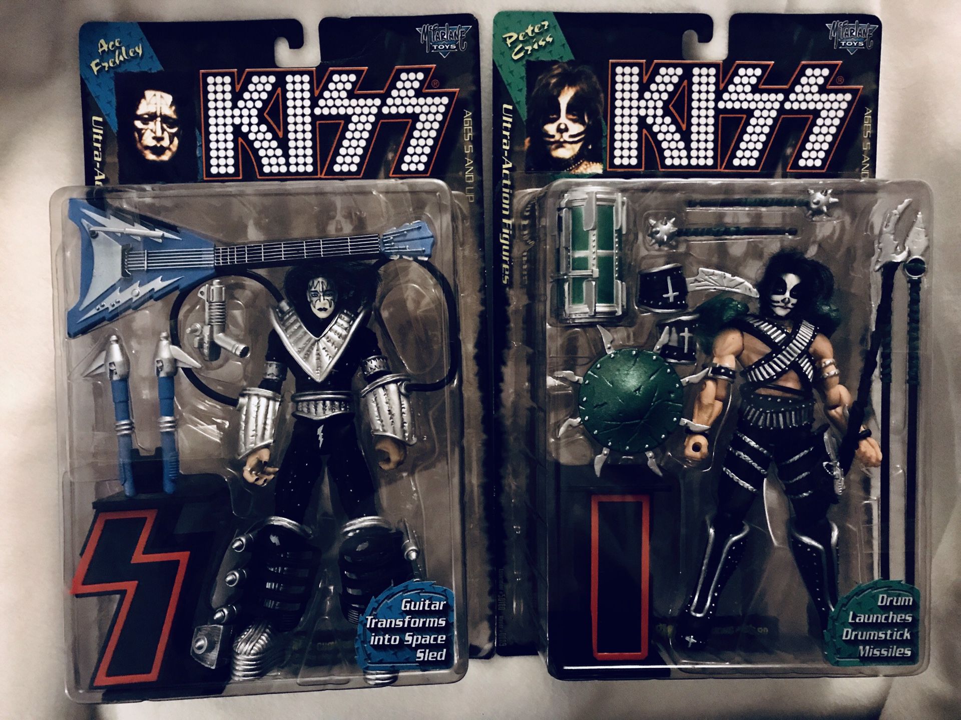 KISS Ace & Peter Action Figures By McFarlane Toys .
