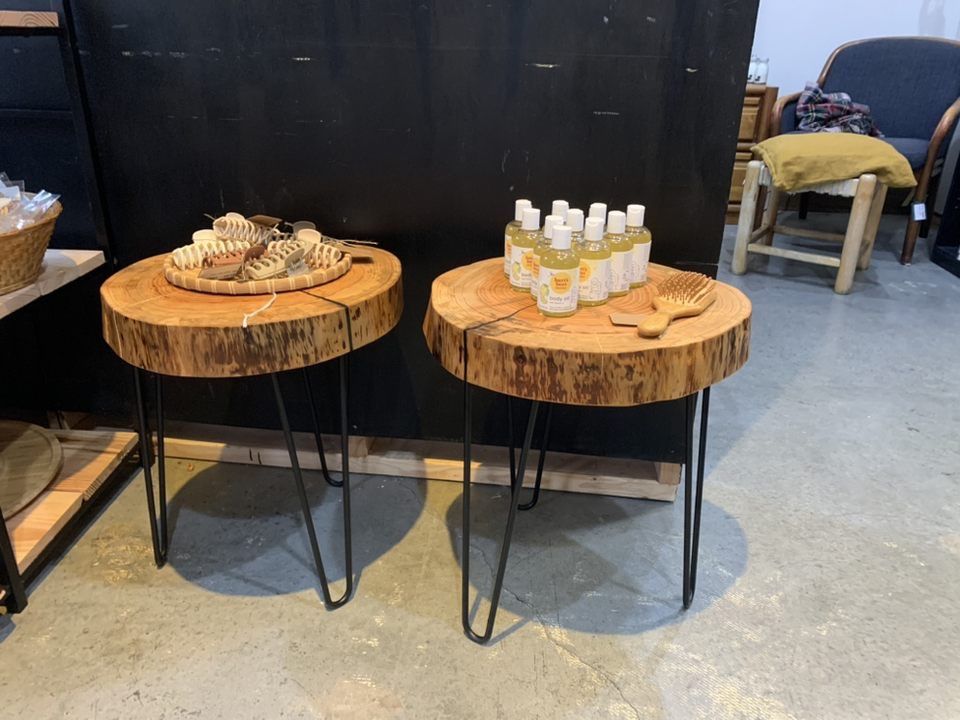 Wood end tables