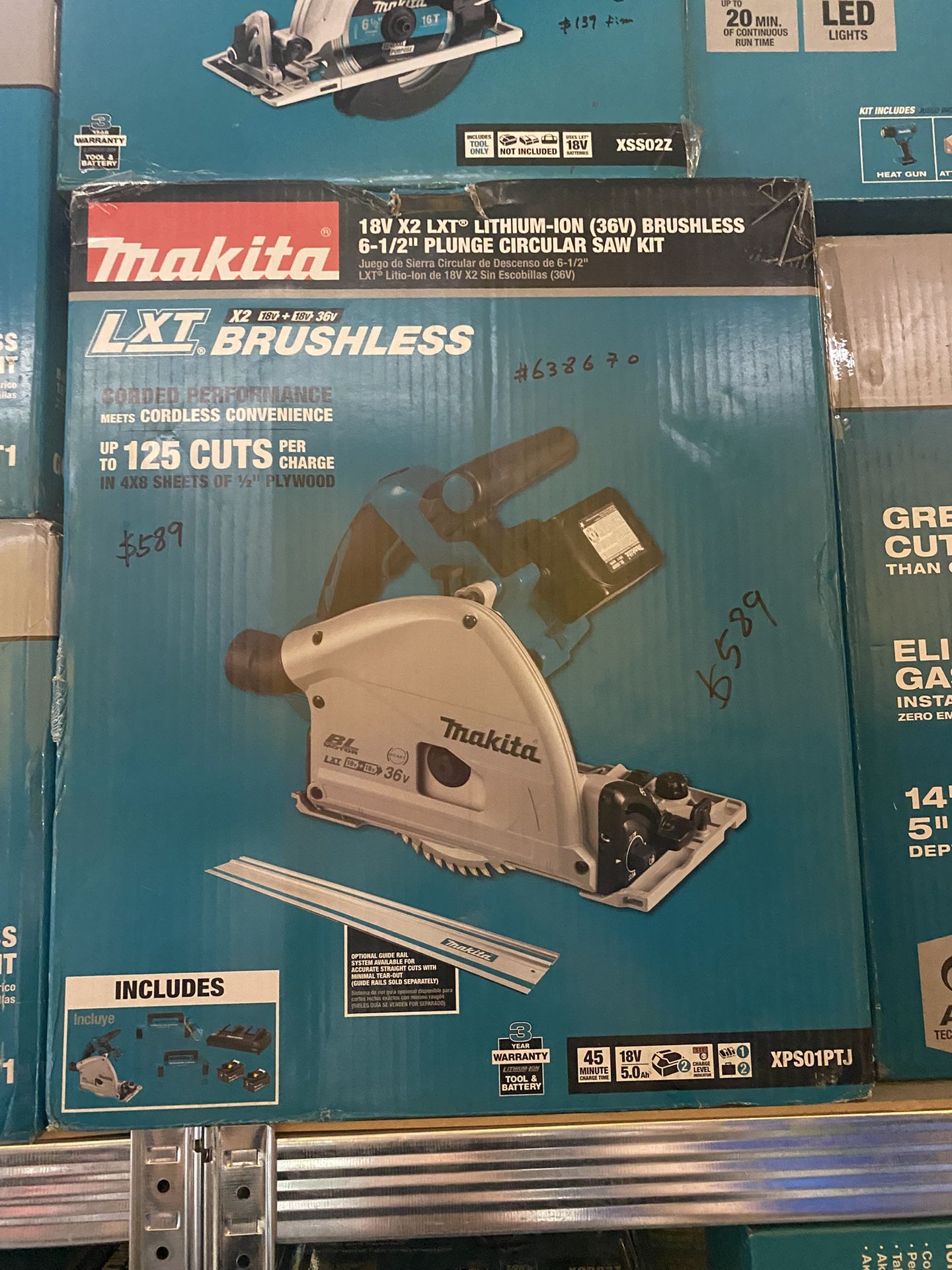 Makita 18v Lxt 36v Brushless 1/2” Plunge Circular Saw Kit