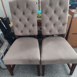 Tall Back Cream/tan Kitchen Chairs 