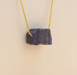 Irregular Natural Crystal Raw Stone Pendant Lapis Lazuli 