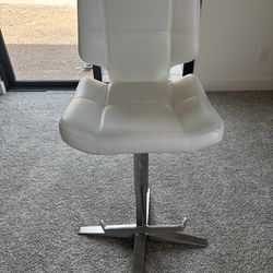 White/Brushed Nickel bar stool