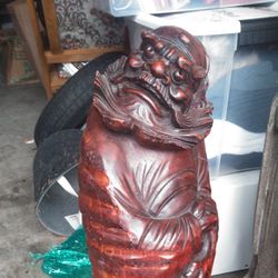 Scary, Cursed Hand carved Asian Statue 