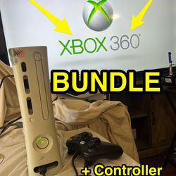 Custom Xbox 360 Bundle • 360 Console + Games + Controller + 20GB HDD