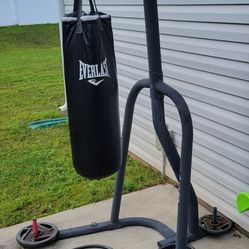 Punching Bag  and Holder (Boxing Gloves included)