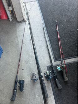 Fishing poles with reels in perfect condition $20 DLS each