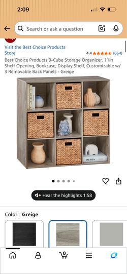 9 cube storage organizer