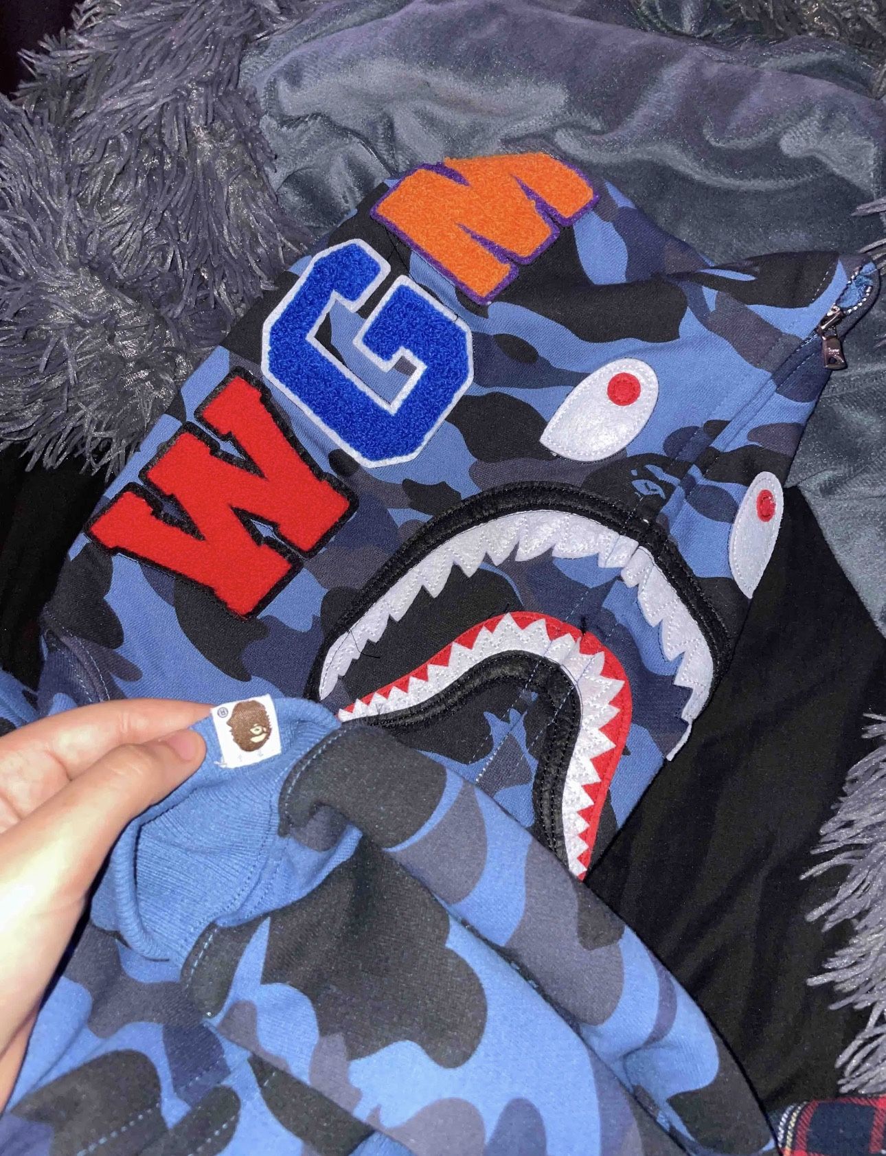 Blue Bape Hoodie