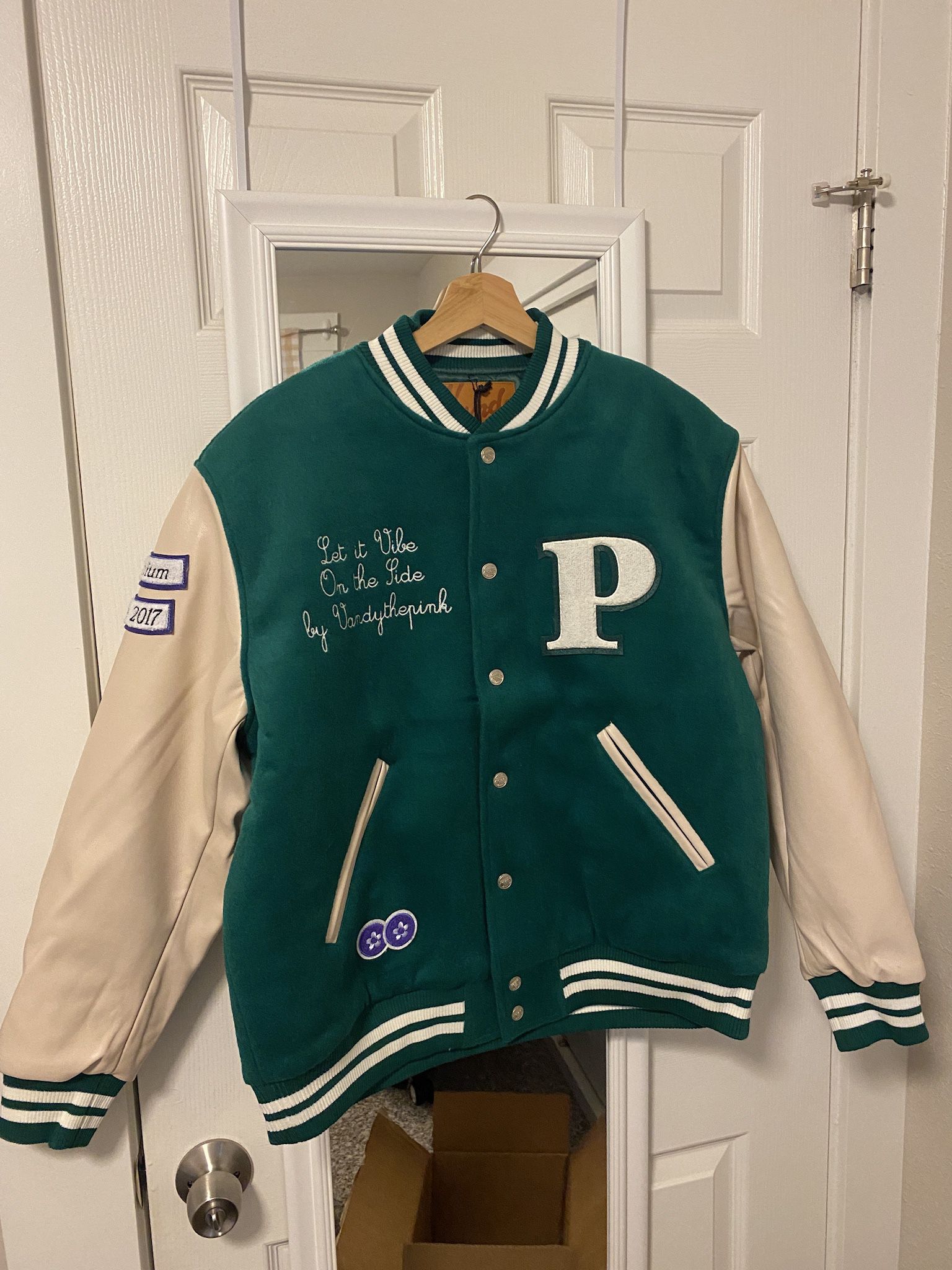 Vandy the Pink Varsity Jacket Parsley for Sale in Federal Way, WA - OfferUp