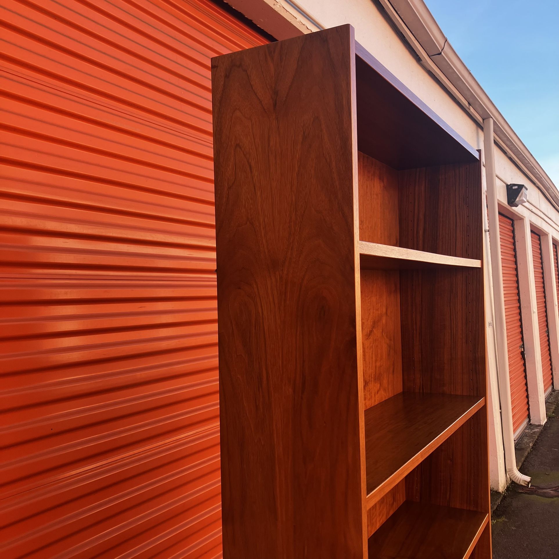 Tall Vintage Mid Century Teak Bookshelf