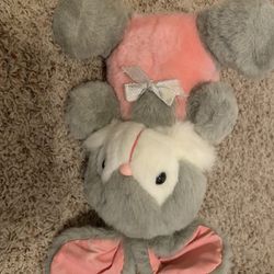 Gray And Pink Rabbit Doll