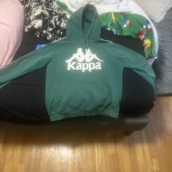 GREEN KAPPA HOODIE SIZE M