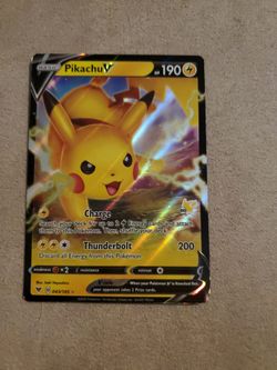 Pokemon Pikachu V card