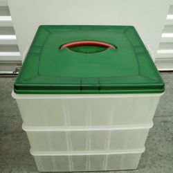 Ornament Storage Box Container Snap Ware