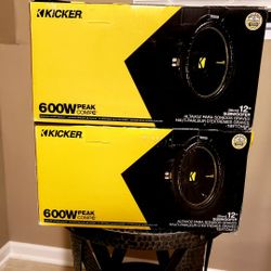 Pair Of 12" Kicker Subwoofers