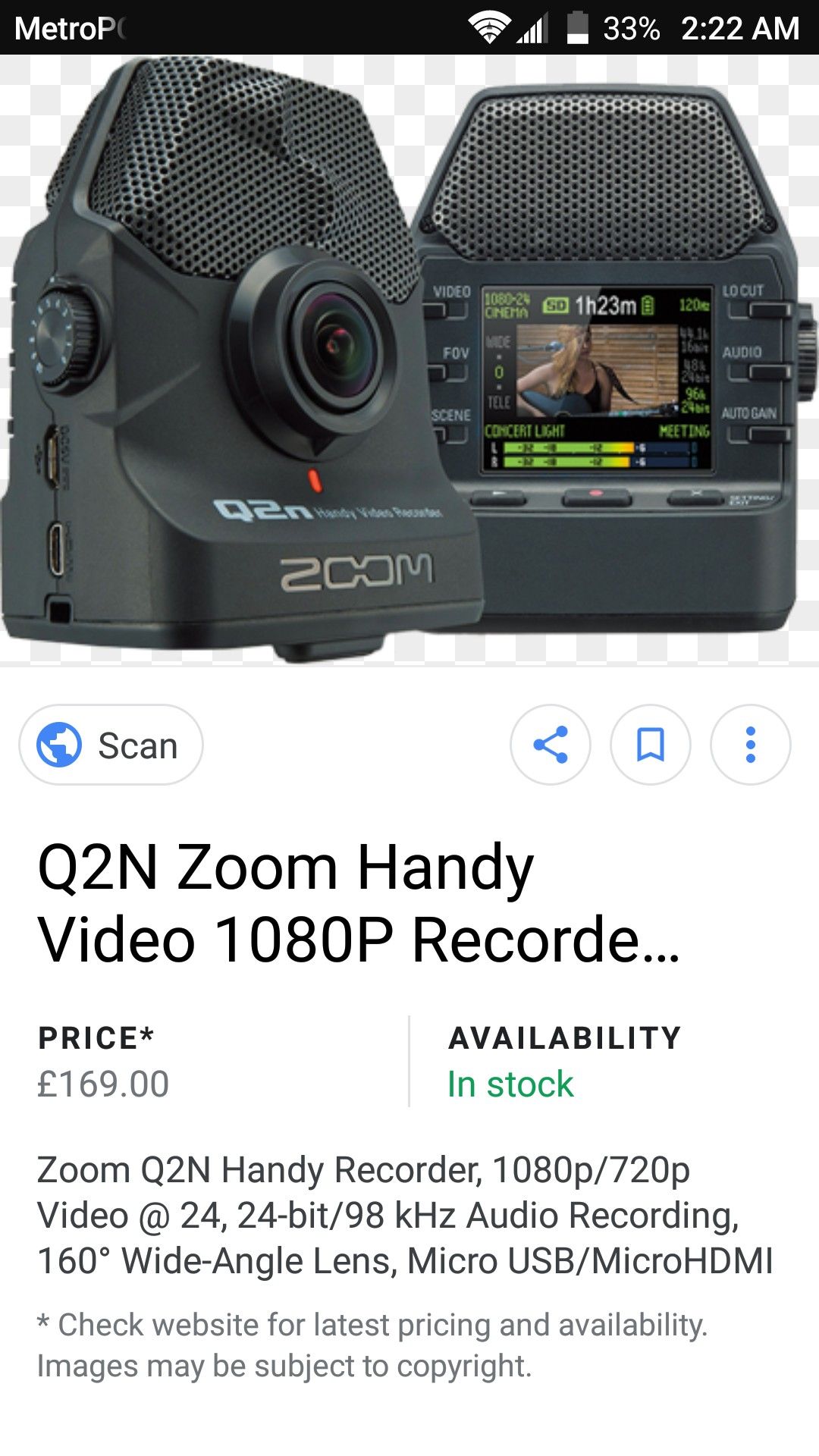 Zoom Q2N video recorder