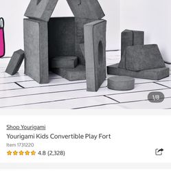Yourigami Kids Convertible Play Fort 