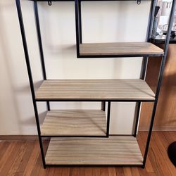 Metal frame and wood  storage shelf